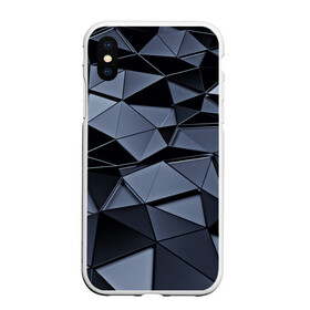 Чехол для iPhone XS Max матовый с принтом Abstract Gray в Курске, Силикон | Область печати: задняя сторона чехла, без боковых панелей | абстракция | бумага | геометрия | грани | изгиб | линии | полигоны | полосы | постель | розовый | сочетания | текстура | треугольники