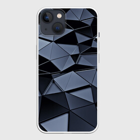 Чехол для iPhone 13 с принтом Abstract Gray в Курске,  |  | абстракция | бумага | геометрия | грани | изгиб | линии | полигоны | полосы | постель | розовый | сочетания | текстура | треугольники