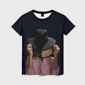 Женская футболка 3D с принтом Hat в Курске, 100% полиэфир ( синтетическое хлопкоподобное полотно) | прямой крой, круглый вырез горловины, длина до линии бедер | angel | pop | sia | ангел | поп | сиа