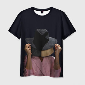Мужская футболка 3D с принтом Hat в Курске, 100% полиэфир | прямой крой, круглый вырез горловины, длина до линии бедер | Тематика изображения на принте: angel | pop | sia | ангел | поп | сиа