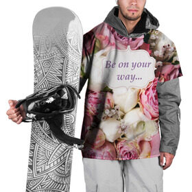 Накидка на куртку 3D с принтом Be on your way в Курске, 100% полиэстер |  | 8 | девушке | марта | мило | подарок | розы | скрап