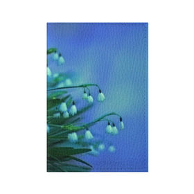 Обложка для паспорта матовая кожа с принтом Подснежники в Курске, натуральная матовая кожа | размер 19,3 х 13,7 см; прозрачные пластиковые крепления | flower | весна | поле | полевой цветок | цветочки | цветы