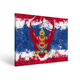 Холст прямоугольный с принтом Таиланд в Курске, 100% ПВХ |  | flag | garuda | thailand | гаруда | таиланд | флаг