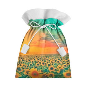 Подарочный 3D мешок с принтом Подсолнух в Курске, 100% полиэстер | Размер: 29*39 см | Тематика изображения на принте: flower | лето | поле | полевой цветок | природа | цветочки | цветы