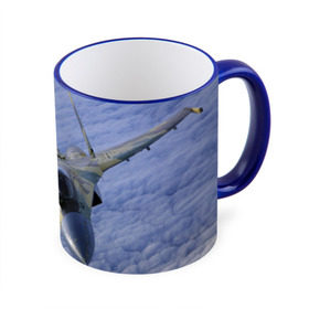 Кружка 3D с принтом Су - 35 в Курске, керамика | ёмкость 330 мл | Тематика изображения на принте: самолет