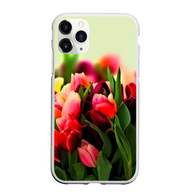 Чехол для iPhone 11 Pro матовый с принтом Букет тюльпанов в Курске, Силикон |  | Тематика изображения на принте: flower | весна | цветочки | цветы