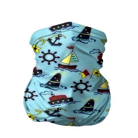 Бандана-труба 3D с принтом Кораблик в Курске, 100% полиэстер, ткань с особыми свойствами — Activecool | плотность 150‒180 г/м2; хорошо тянется, но сохраняет форму | navy blue | абстракции | белый | брызги | волны | дельфин | кораблик | красный | маяк | минимализм | морская тема | спасательный круг | темно синий | якорь