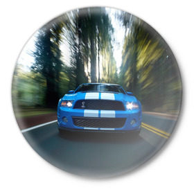 Значок с принтом Форд в Курске,  металл | круглая форма, металлическая застежка в виде булавки | ford | автогонка | автомобиль | бампер | гонка | дорога | езда | лес | на трассе | погоня | скорость | тачка | трасса | фары | форд | шоссе