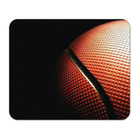 Коврик для мышки прямоугольный с принтом Баскетбольный мяч в Курске, натуральный каучук | размер 230 х 185 мм; запечатка лицевой стороны | баскетбол | мяч | оранжевый | спорт | стритбол