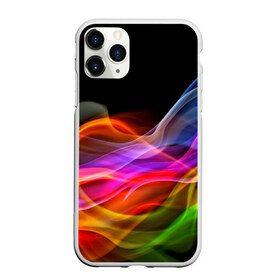 Чехол для iPhone 11 Pro Max матовый с принтом Цветной дым в Курске, Силикон |  | Тематика изображения на принте: абстракция | волны | дым | узоры | форма | цвет