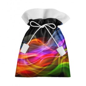 Подарочный 3D мешок с принтом Цветной дым в Курске, 100% полиэстер | Размер: 29*39 см | абстракция | волны | дым | узоры | форма | цвет