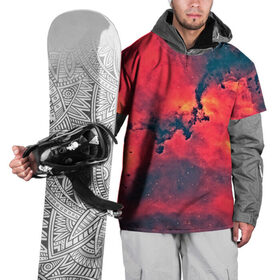 Накидка на куртку 3D с принтом Звёздное пространство в Курске, 100% полиэстер |  | space | вселенная | космический | космос | красный
