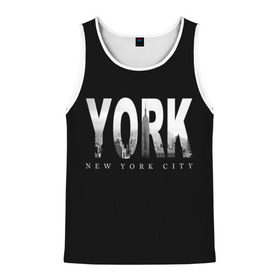 Мужская майка 3D с принтом Нью-Йорк в Курске, 100% полиэстер | круглая горловина, приталенный силуэт, длина до линии бедра. Пройма и горловина окантованы тонкой бейкой | america | capital | city | lights | new york | night | skyscrapers | tourism | usa | америка | город | ночь | нью йорк | огни | столица | сша | туризм