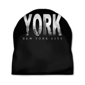 Шапка 3D с принтом Нью-Йорк в Курске, 100% полиэстер | универсальный размер, печать по всей поверхности изделия | america | capital | city | lights | new york | night | skyscrapers | tourism | usa | америка | город | ночь | нью йорк | огни | столица | сша | туризм