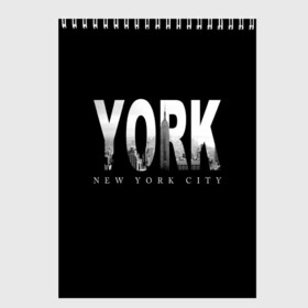 Скетчбук с принтом Нью-Йорк в Курске, 100% бумага
 | 48 листов, плотность листов — 100 г/м2, плотность картонной обложки — 250 г/м2. Листы скреплены сверху удобной пружинной спиралью | america | capital | city | lights | new york | night | skyscrapers | tourism | usa | америка | город | ночь | нью йорк | огни | столица | сша | туризм