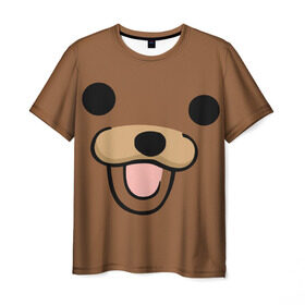 Мужская футболка 3D с принтом Медведь в Курске, 100% полиэфир | прямой крой, круглый вырез горловины, длина до линии бедер | интернет | клевый | медведь | мем | мишка | мишки | прикол | прикольный | смешной | шутка