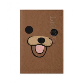 Обложка для паспорта матовая кожа с принтом Медведь в Курске, натуральная матовая кожа | размер 19,3 х 13,7 см; прозрачные пластиковые крепления | интернет | клевый | медведь | мем | мишка | мишки | прикол | прикольный | смешной | шутка
