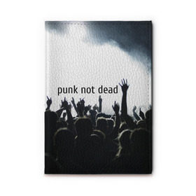 Обложка для автодокументов с принтом Punk not dead в Курске, натуральная кожа |  размер 19,9*13 см; внутри 4 больших “конверта” для документов и один маленький отдел — туда идеально встанут права | punk not dead | бит | группа | драйв | дым | зал | концерт | музыка | надпись | панк | панк не умрет | панки | рок | слова | танцы | туман | тусовка | фраза | хой