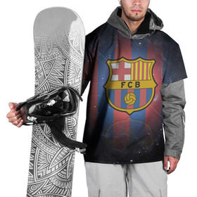 Накидка на куртку 3D с принтом Я фанат fc Barcelona! в Курске, 100% полиэстер |  | barcelona | fc | барса | барселона | футбол