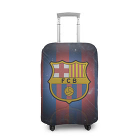 Чехол для чемодана 3D с принтом Я фанат fc Barcelona! в Курске, 86% полиэфир, 14% спандекс | двустороннее нанесение принта, прорези для ручек и колес | barcelona | fc | барса | барселона | футбол