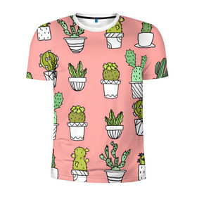 Мужская футболка 3D спортивная с принтом cactus в Курске, 100% полиэстер с улучшенными характеристиками | приталенный силуэт, круглая горловина, широкие плечи, сужается к линии бедра | cactus | tmblr | tubmler | кактус