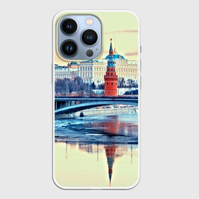 Чехол для iPhone 13 Pro с принтом Река Москва в Курске,  |  | kremlin | moscow | russia | город | кремль | москва | ночь | огни | река