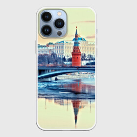 Чехол для iPhone 13 Pro Max с принтом Река Москва в Курске,  |  | Тематика изображения на принте: kremlin | moscow | russia | город | кремль | москва | ночь | огни | река