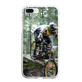 Чехол для iPhone 7Plus/8 Plus матовый с принтом Велоспорт гонка в Курске, Силикон | Область печати: задняя сторона чехла, без боковых панелей | велик | велосипед | гонка | горы | деревья | железный конь | колесо | лес | лисапед | природа | ровер | спорт | спортсмен | стальной конь | тандем | трицикл | шлем