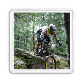 Магнит 55*55 с принтом Велоспорт гонка в Курске, Пластик | Размер: 65*65 мм; Размер печати: 55*55 мм | велик | велосипед | гонка | горы | деревья | железный конь | колесо | лес | лисапед | природа | ровер | спорт | спортсмен | стальной конь | тандем | трицикл | шлем