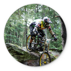 Коврик круглый с принтом Велоспорт гонка в Курске, резина и полиэстер | круглая форма, изображение наносится на всю лицевую часть | Тематика изображения на принте: велик | велосипед | гонка | горы | деревья | железный конь | колесо | лес | лисапед | природа | ровер | спорт | спортсмен | стальной конь | тандем | трицикл | шлем