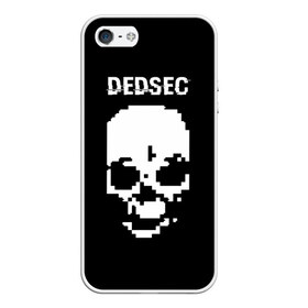 Чехол для iPhone 5/5S матовый с принтом Череп Dedsec в Курске, Силикон | Область печати: задняя сторона чехла, без боковых панелей | Тематика изображения на принте: dedsec | skull | watch dogs | watch dogs 2 | watch_dogs | watch_dogs 2 | дедсек | дэдсек | череп