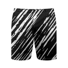 Мужские шорты 3D спортивные с принтом Black&White stroke в Курске,  |  | 