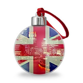 Ёлочный шар с принтом Лондон в Курске, Пластик | Диаметр: 77 мм | англия | великобритания | город | лондон | река | столица