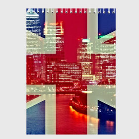Скетчбук с принтом Лондон в Курске, 100% бумага
 | 48 листов, плотность листов — 100 г/м2, плотность картонной обложки — 250 г/м2. Листы скреплены сверху удобной пружинной спиралью | англия | великобритания | город | лондон | река | столица