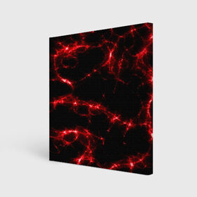 Холст квадратный с принтом Огненная абстракция в Курске, 100% ПВХ |  | абстракция | красный | огонь