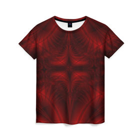 Женская футболка 3D с принтом Оптический узор в Курске, 100% полиэфир ( синтетическое хлопкоподобное полотно) | прямой крой, круглый вырез горловины, длина до линии бедер | 