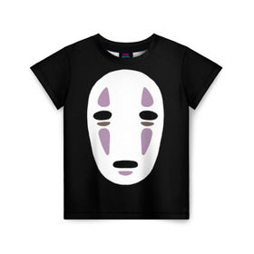 Детская футболка 3D с принтом Face в Курске, 100% гипоаллергенный полиэфир | прямой крой, круглый вырез горловины, длина до линии бедер, чуть спущенное плечо, ткань немного тянется | anime | spirited away | аниме | миадзяки | унесенные призраками