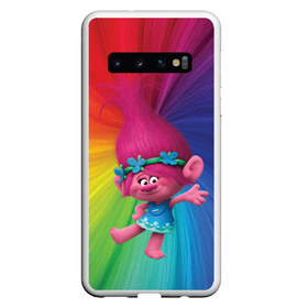 Чехол для Samsung Galaxy S10 с принтом Розочка тролли в Курске, Силикон | Область печати: задняя сторона чехла, без боковых панелей | trolls | детям | мультик | мультики | мультфильм | мультфильмы | радуга | разноцветные | разные цвета | розочка | тролли | тролль | цветные