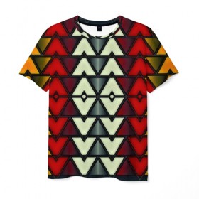 Мужская футболка 3D с принтом Element Texture в Курске, 100% полиэфир | прямой крой, круглый вырез горловины, длина до линии бедер | галочки | л | стрелки