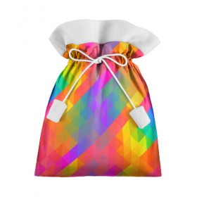 Подарочный 3D мешок с принтом Цветные кубики в Курске, 100% полиэстер | Размер: 29*39 см | Тематика изображения на принте: квадраты