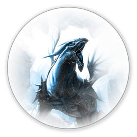Коврик круглый с принтом Dragon в Курске, резина и полиэстер | круглая форма, изображение наносится на всю лицевую часть | fantasy | дракон | змей | миф | фэнтези