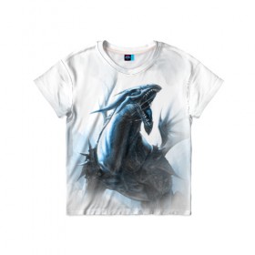 Детская футболка 3D с принтом Dragon в Курске, 100% гипоаллергенный полиэфир | прямой крой, круглый вырез горловины, длина до линии бедер, чуть спущенное плечо, ткань немного тянется | fantasy | дракон | змей | миф | фэнтези