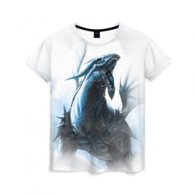 Женская футболка 3D с принтом Dragon в Курске, 100% полиэфир ( синтетическое хлопкоподобное полотно) | прямой крой, круглый вырез горловины, длина до линии бедер | fantasy | дракон | змей | миф | фэнтези