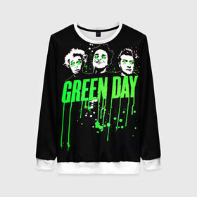 Женский свитшот 3D с принтом Green Day 4 в Курске, 100% полиэстер с мягким внутренним слоем | круглый вырез горловины, мягкая резинка на манжетах и поясе, свободная посадка по фигуре | american idiot | green day | грин дей | грин дэй