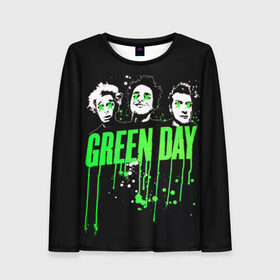 Женский лонгслив 3D с принтом Green Day 4 в Курске, 100% полиэстер | длинные рукава, круглый вырез горловины, полуприлегающий силуэт | american idiot | green day | грин дей | грин дэй