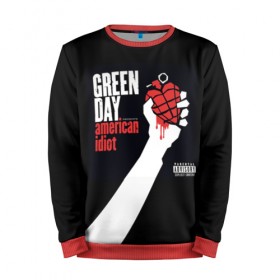 Мужской свитшот 3D с принтом Green Day 3 в Курске, 100% полиэстер с мягким внутренним слоем | круглый вырез горловины, мягкая резинка на манжетах и поясе, свободная посадка по фигуре | american idiot | green day | грин дей | грин дэй