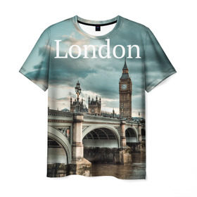 Мужская футболка 3D с принтом London в Курске, 100% полиэфир | прямой крой, круглый вырез горловины, длина до линии бедер | england | london | vjcn. биг бен | англия | британия | великобритания | владычица морей | город | гостеприимный | дождей | клевый | красивый | лилия | лондон | на темзе | окна | прикольный | столица | тауэр