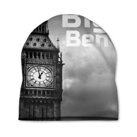 Шапка 3D с принтом Big Ben в Курске, 100% полиэстер | универсальный размер, печать по всей поверхности изделия | england | london | англия | биг бен | лондон
