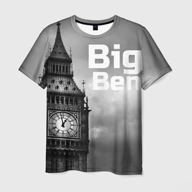 Мужская футболка 3D с принтом Big Ben в Курске, 100% полиэфир | прямой крой, круглый вырез горловины, длина до линии бедер | Тематика изображения на принте: england | london | англия | биг бен | лондон