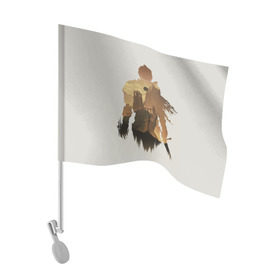 Флаг для автомобиля с принтом Dark Souls воспоминания в Курске, 100% полиэстер | Размер: 30*21 см | dark souls | воспоминания | двойная экспозиция | магия | меч | развалины | рыцарь
